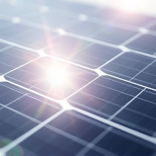 Imagen de una celda solar policristalina robusta y confiable.